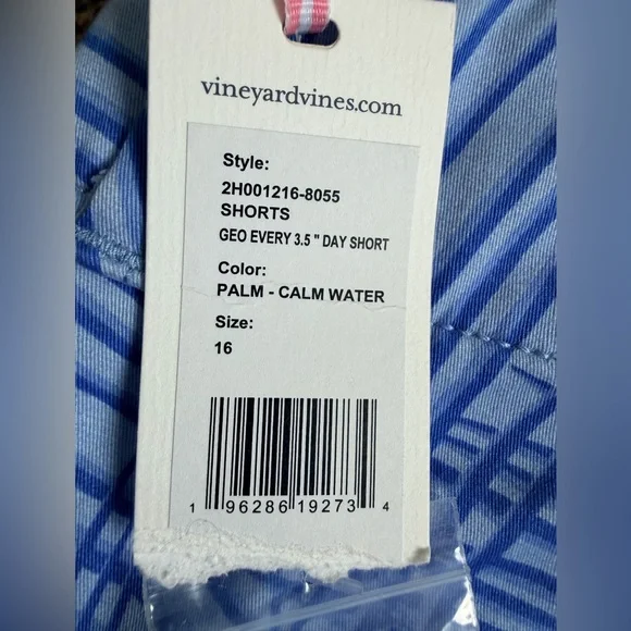 NWT Vineyard Vines blue palm shirts size 16 - Picture 9 of 9